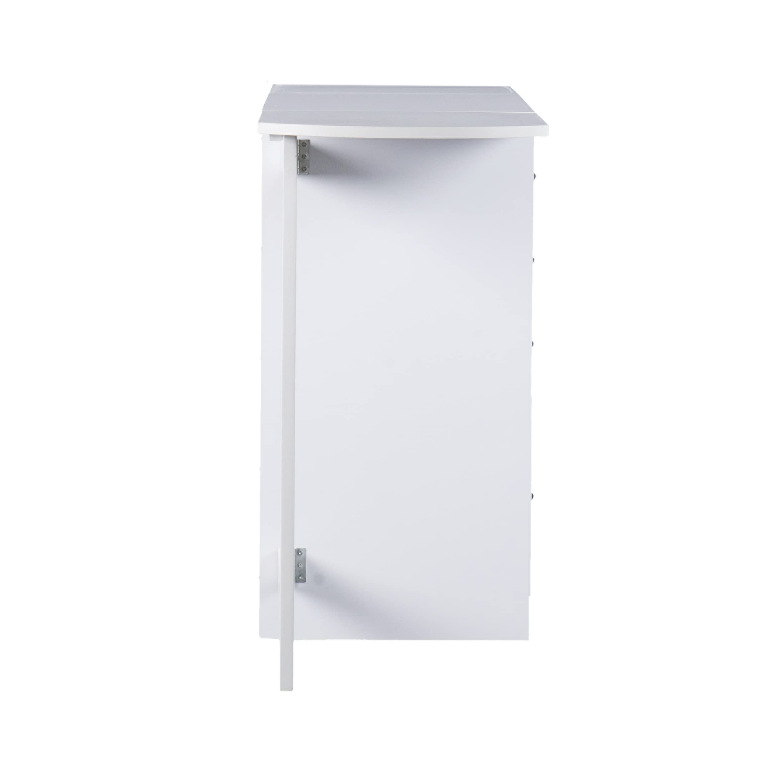 SEI Furniture Fold-Out Organizer Convertible Desktop Craft Desk - White | Space-Saving Home Office & Craft Station for Small Spaces | Perfect for Scrapbooking, Sewing & Remote Work
