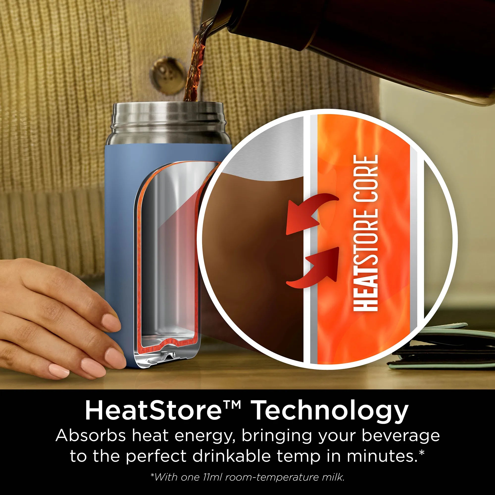 Ninja Sip Perfect 354ml Insulated Stainless Steel Water Bottle - Leak Proof, BPA Free, Keeps Drinks Hot/Cold for 24 Hours - Ideal for Gym, Hiking, Office & Travel