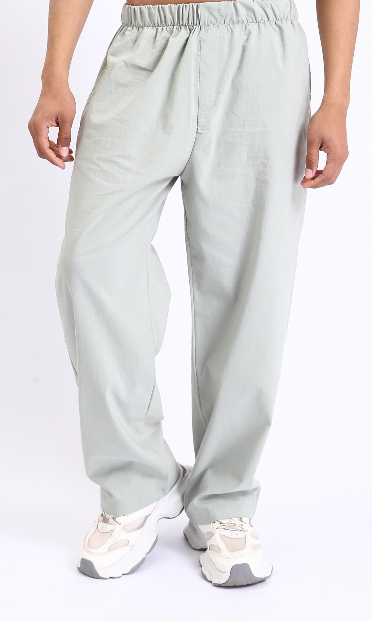 Elastic Waist Slip On Casual Pants for Women - Comfortable Stretch Lounge Pants in Mint Green - Perfect for Yoga, Home Wear & Relaxing