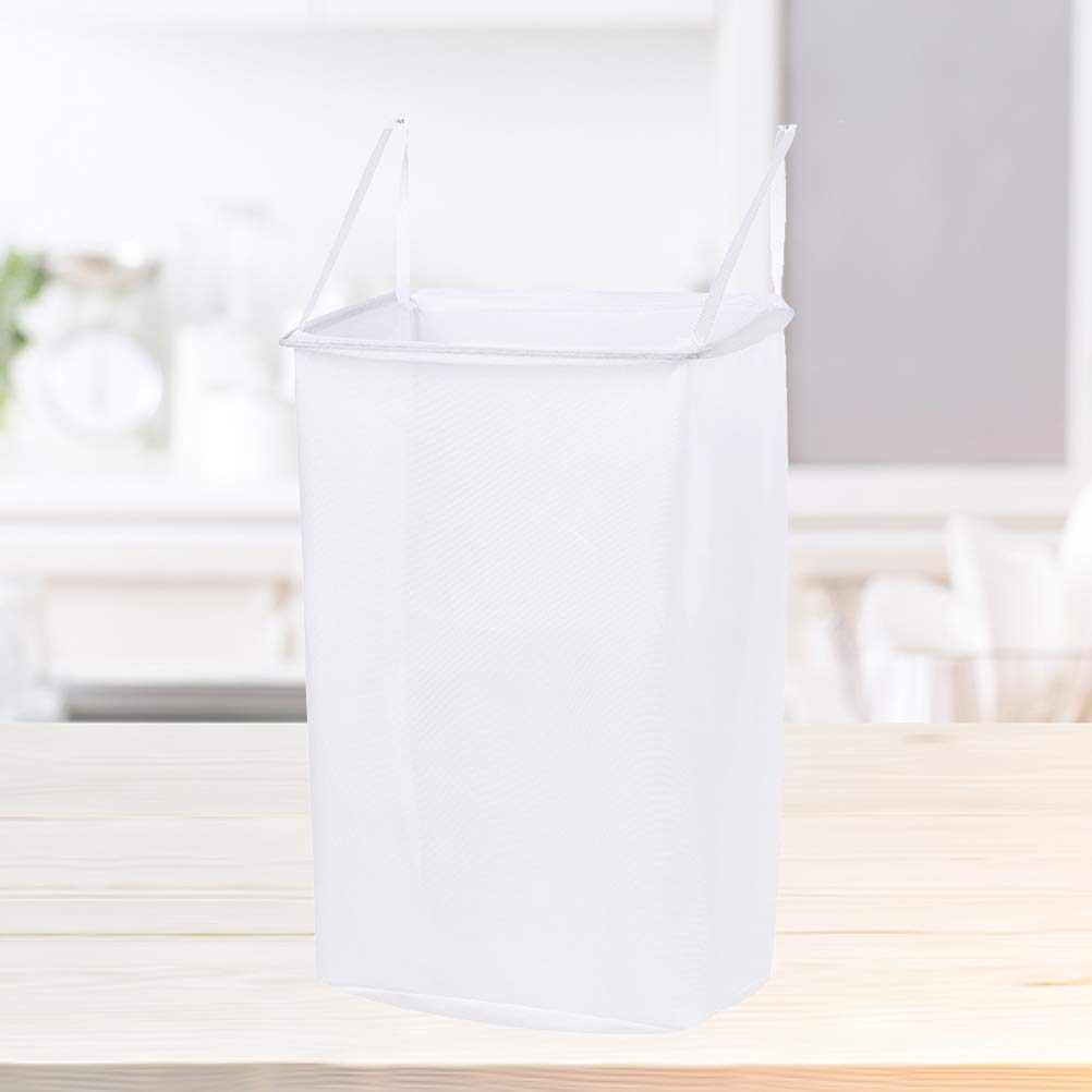 DOITOOL Wall Mounted Storage Basket with 2 Sticky Hooks - Hanging Organizer for Bathroom, Kitchen, Bedroom & Office - Space Saving Home Storage Solution for Toiletries, Cosmetics, Spices & Small Essentials