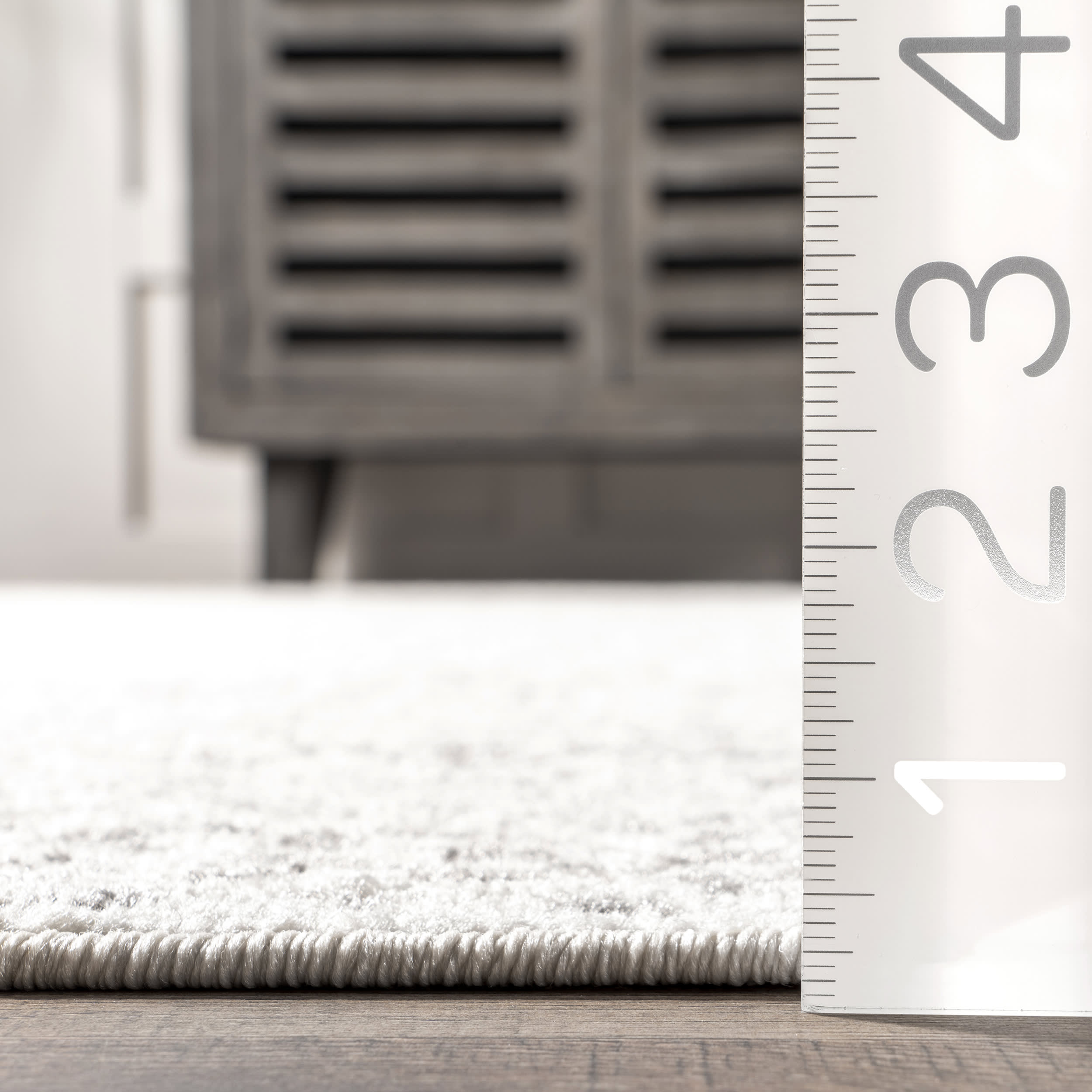 Stylish Grey Banded Abacus and Stripes Area Rug - Perfect for Living Room, Bedroom, or Office Decor