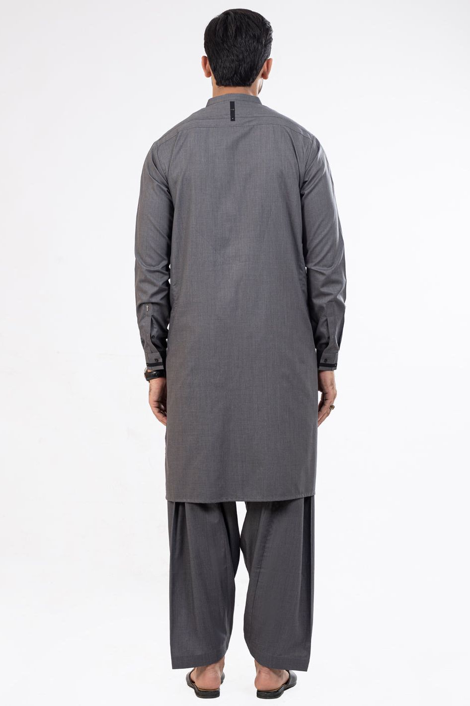 Premium Blended Dark Grey Kameez Shalwar Set - Traditional Pakistani Outfit for Men - Perfect for Eid, Weddings & Special Occasions