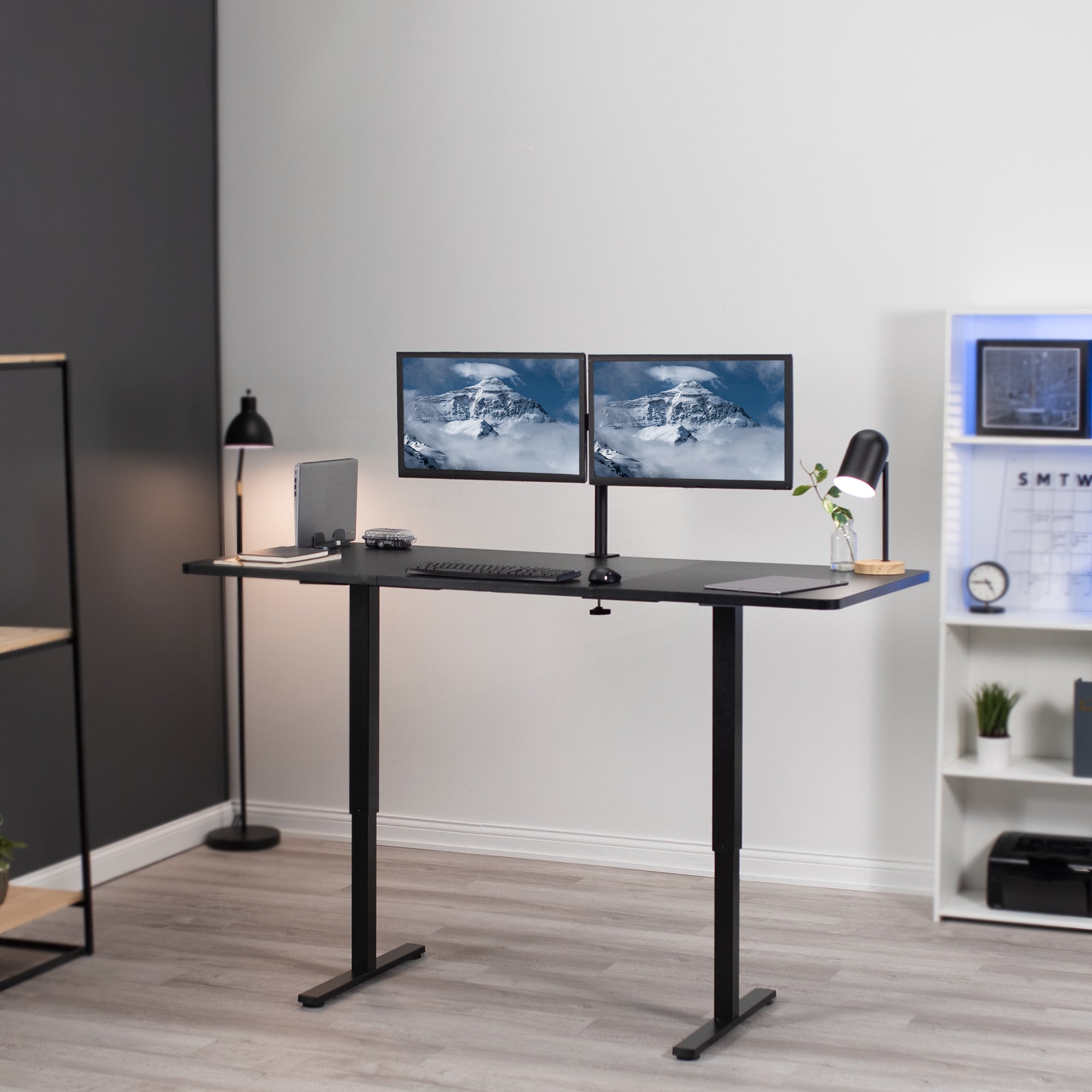 MB Series 71 x 30 Inch Manual Height Adjustable Standing Desk - Ergonomic Home Office Workstation for Study, Gaming & Remote Work