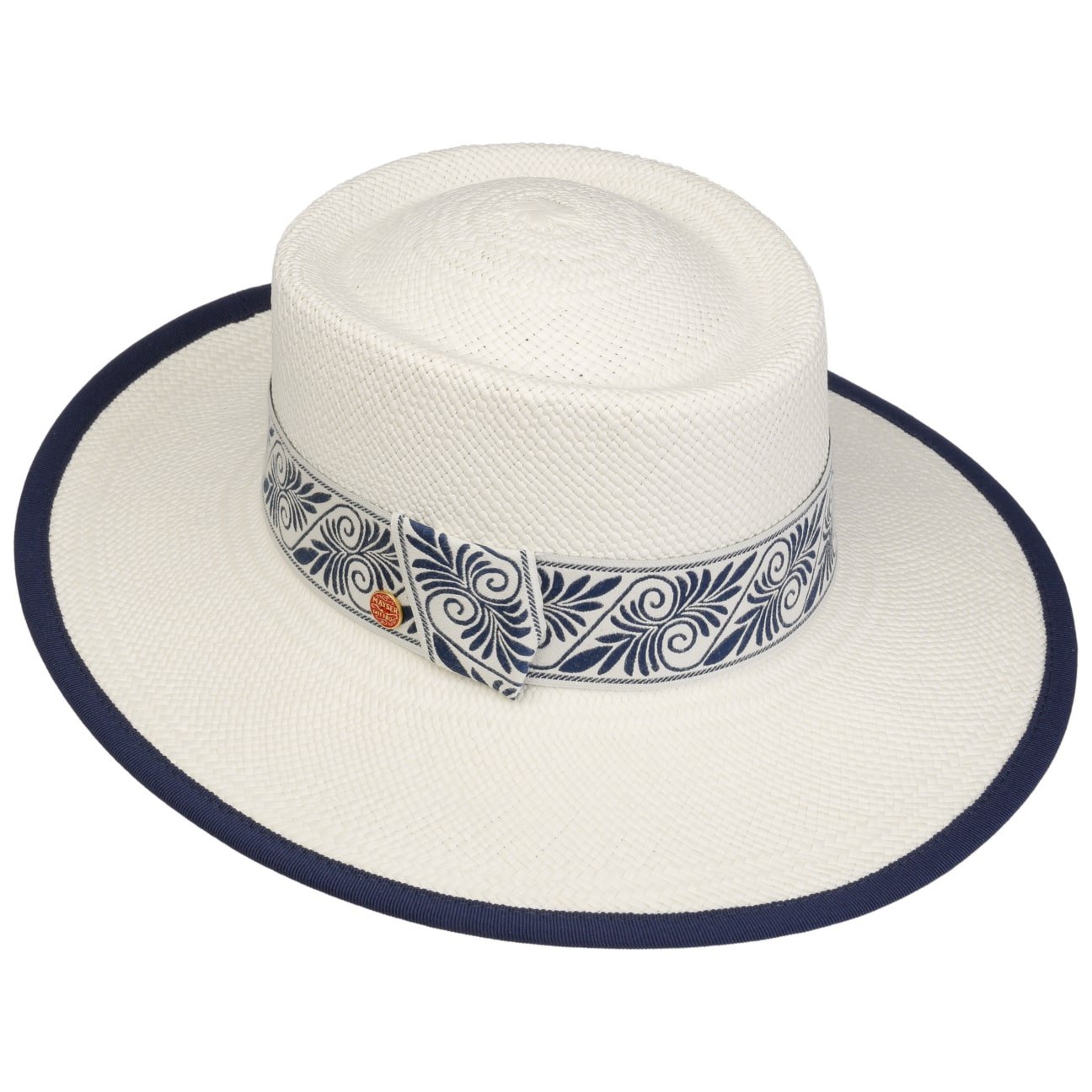 Stylish Astrid Twotone Brisa Panama Hat by Mayser - Summer Straw Hat for Women with Breathable Design - Perfect for Beach Vacations, Outdoor Weddings & Garden Parties