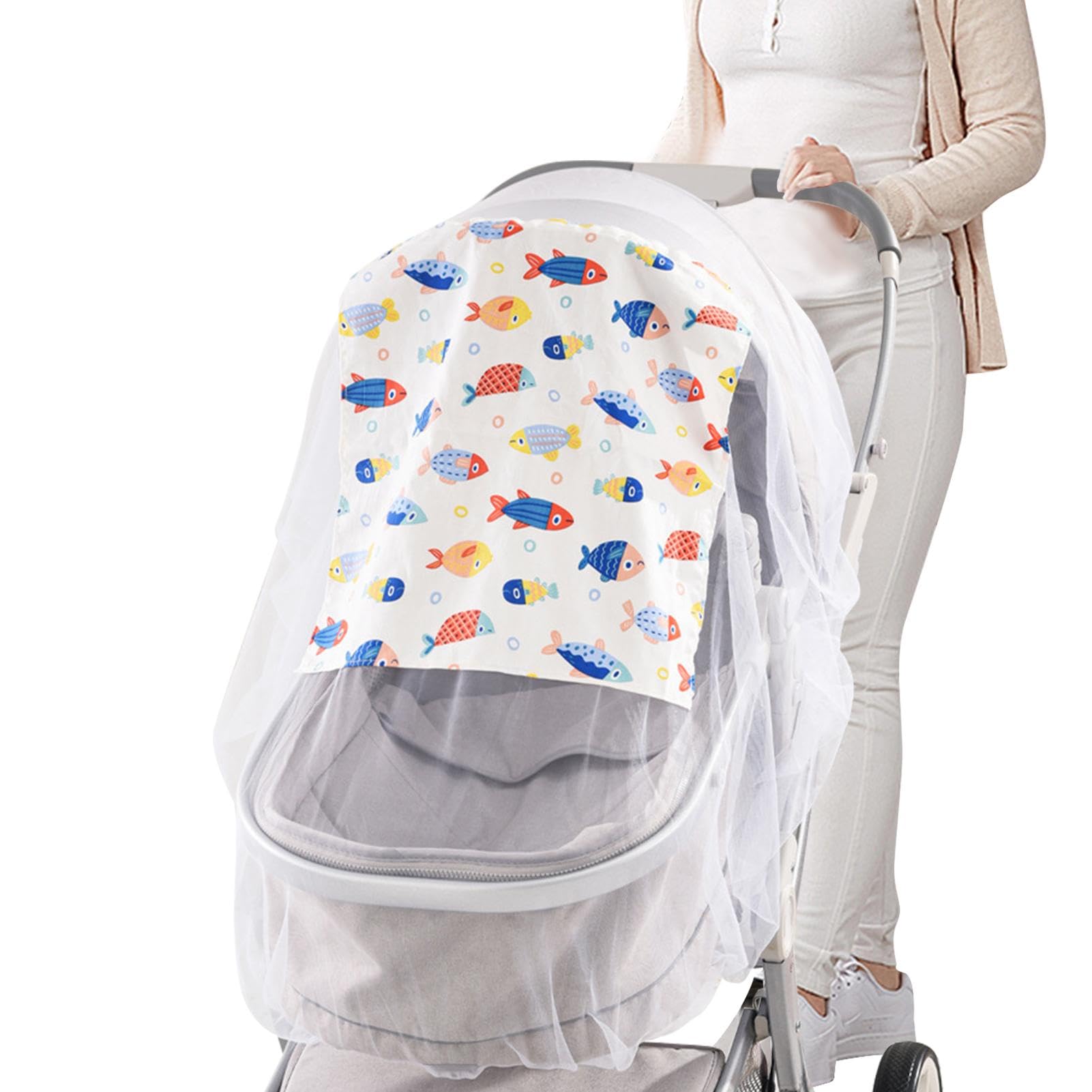 Lightweight Mosquito Bug Net for Baby - Easy to Use Mesh Netting for Strollers, Car Seats, Bassinets & Cradles | Outdoor Protection Against Insects | Perfect for Park Visits, Walks & Travel