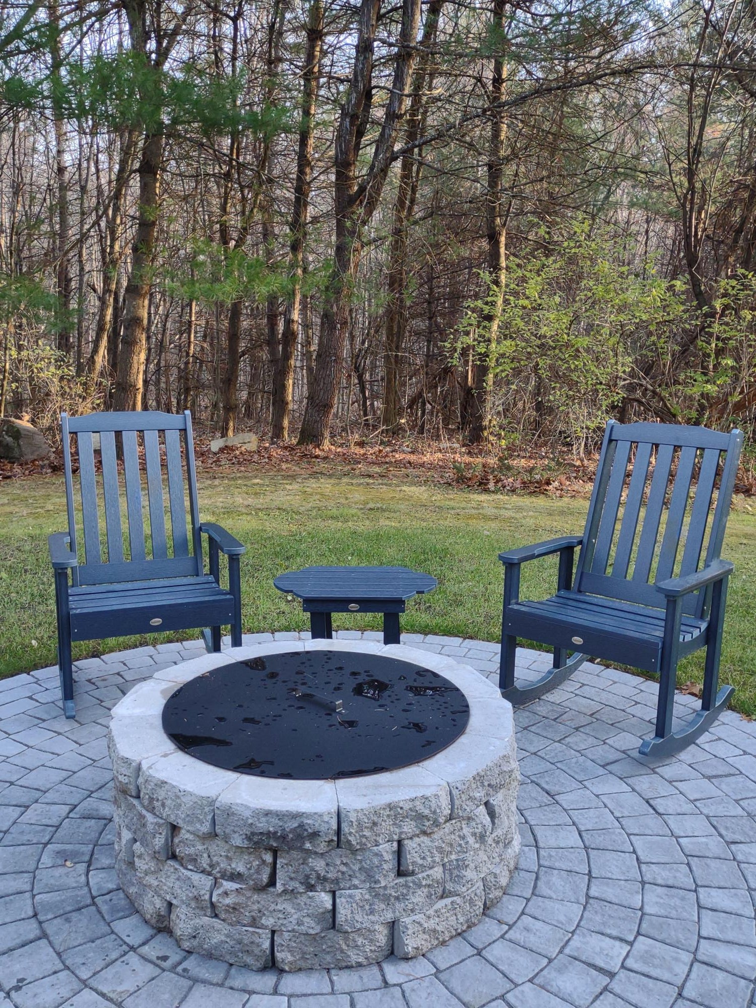 Lehigh Outdoor Rocking Chair - Patio, Garden & Porch Relaxation - Comfortable All-Weather Wicker Rocking Chair for Backyard, Deck & Poolside Use