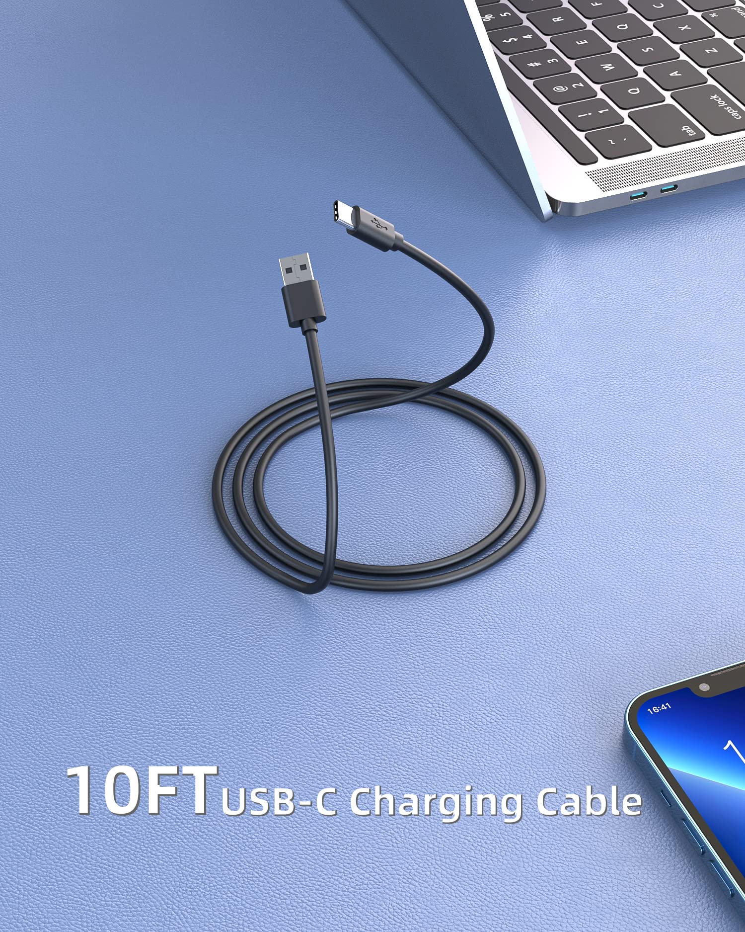 10FT USB-C Charger Cable for PS5 & Xbox Series Controllers - Fast Charging Cord Compatible with Elite Series 2 Wireless Controller - Perfect for Gaming Sessions & Controller Charging Dock Replacement