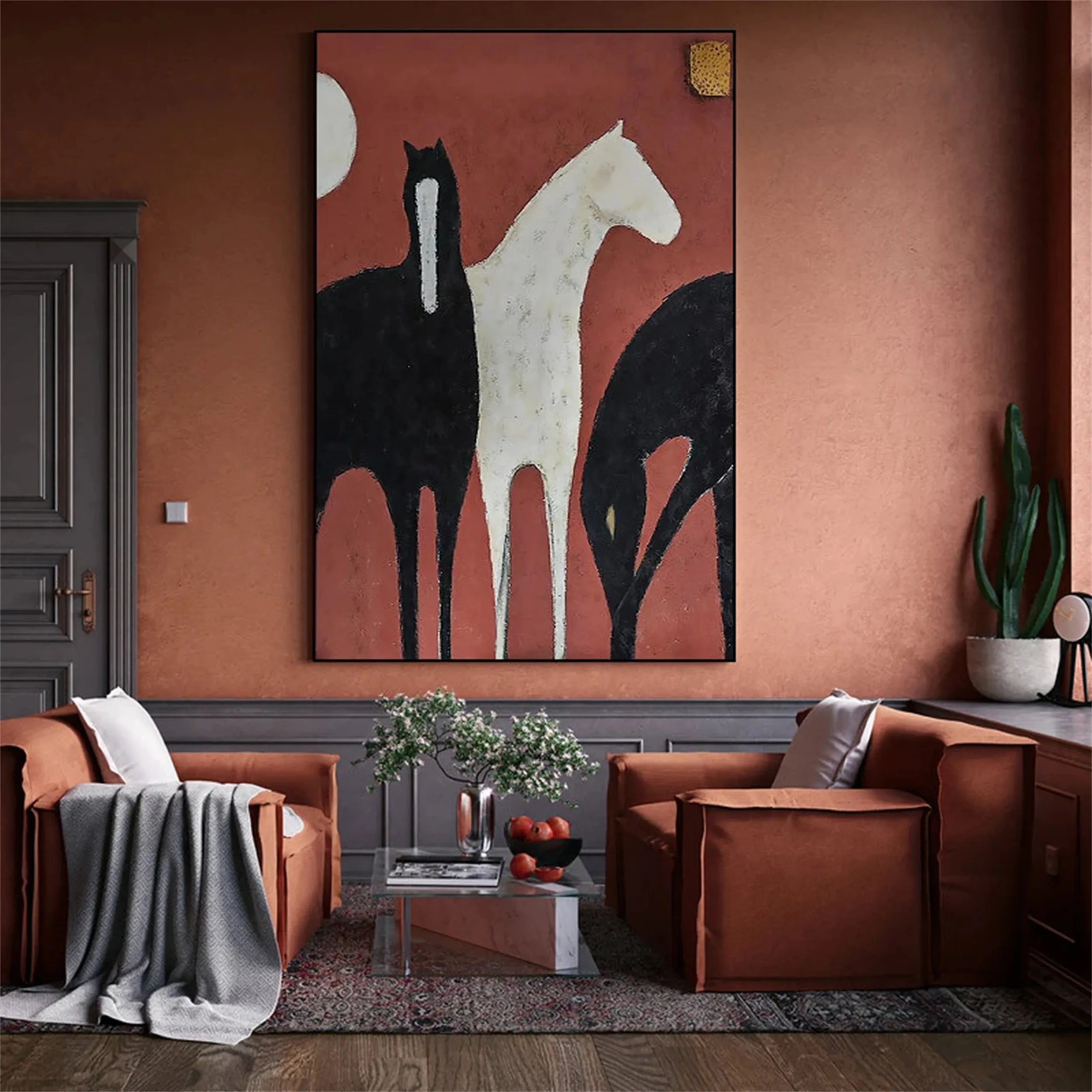 Animal Art Painting #AP006 - Handmade Wildlife Canvas Art for Home & Office Decor | Perfect for Living Room, Bedroom, or Gift