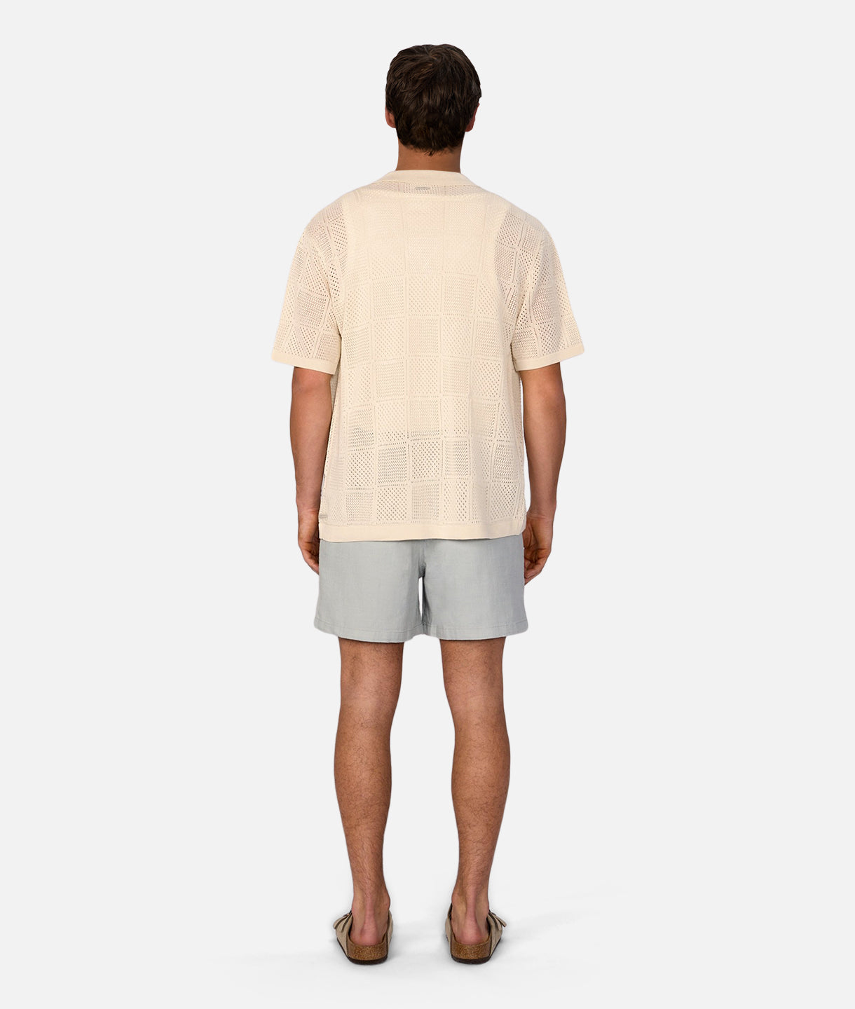 Castel Short Sleeve Shirt for Men - Premium Ecru Cotton Casual Button Down Shirt | Perfect for Office, Date Night & Summer Outfits