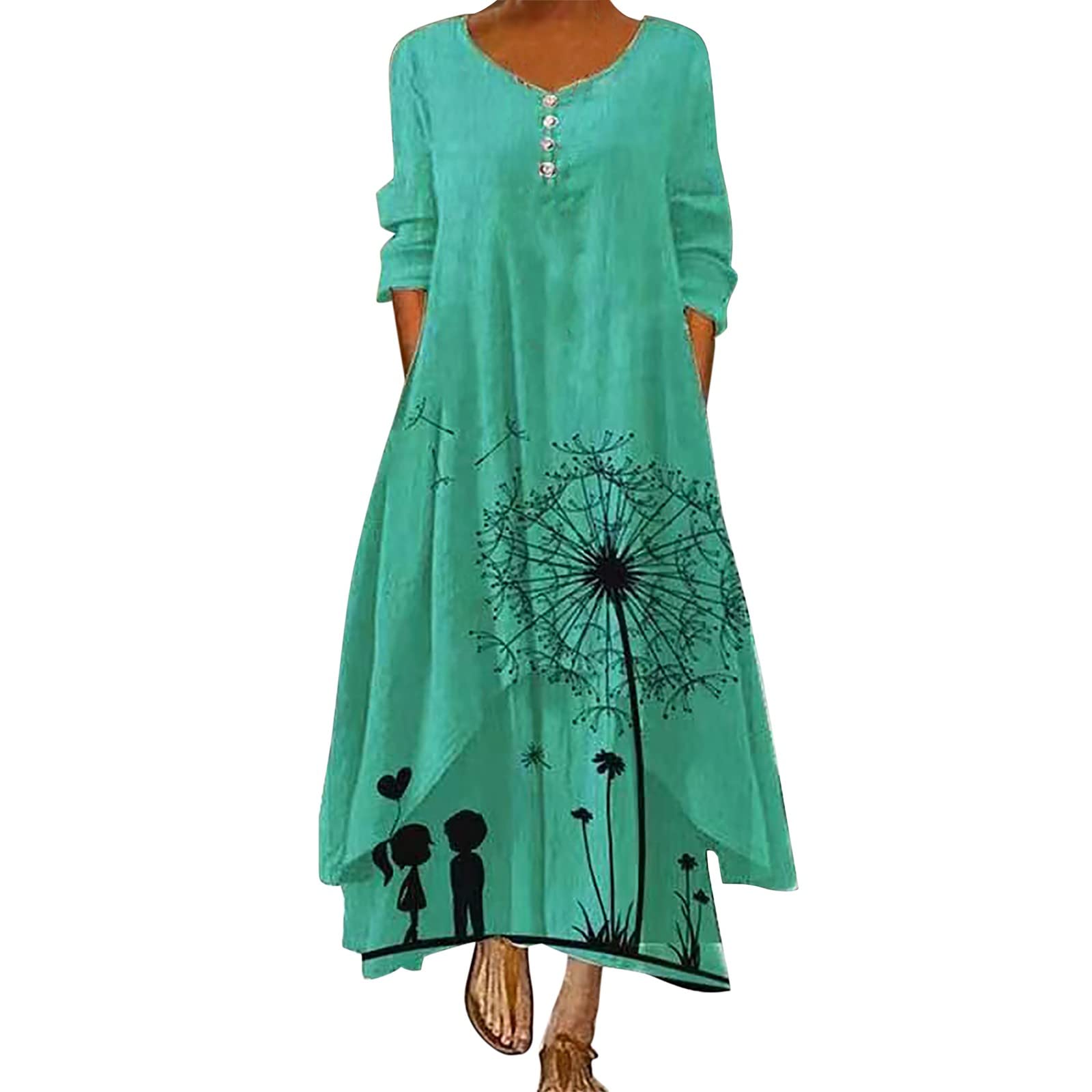 Bohemian Floral Print Summer Dresses for Women Plus Size - Beach Wedding Guest Dress for Mother of Bride | Casual Outfit, Vacation Wear, Party Attire