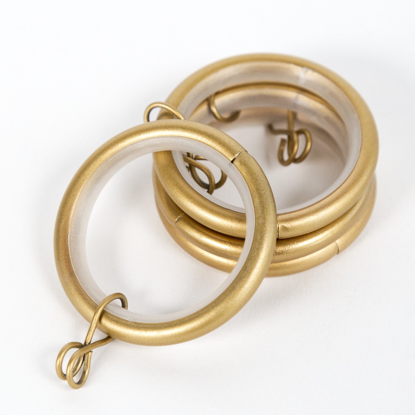 Premium Drapery Rings Set of 8 - Heavy Duty Curtain Hooks for Drapes & Sheers - Perfect for Living Room, Bedroom & Window Decor