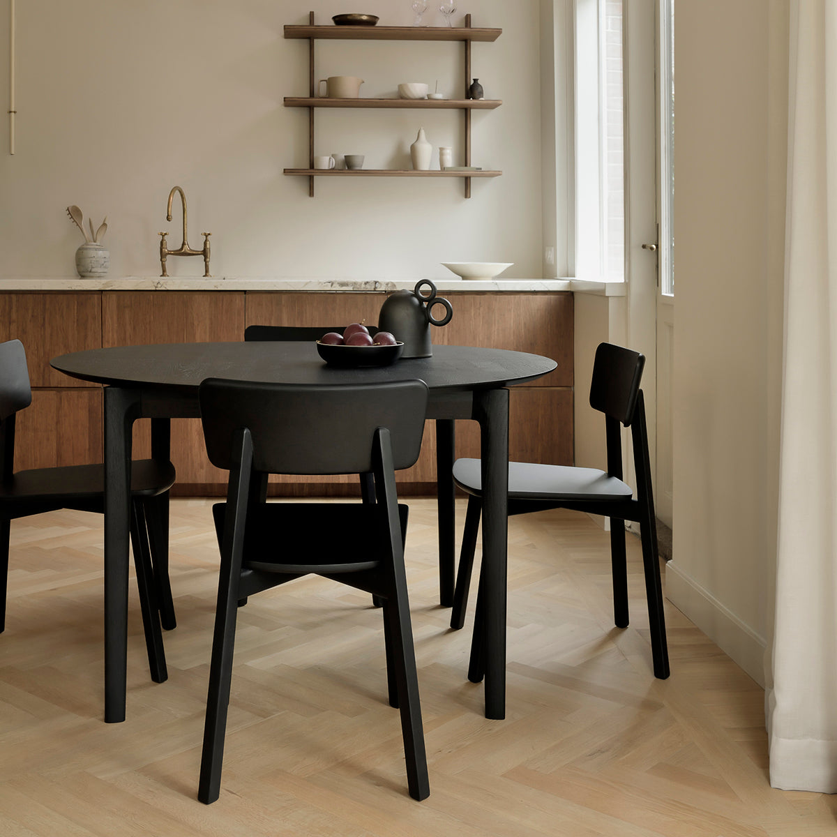 Casale Dining Chair - Modern Wooden Kitchen Chairs Set of 2, Comfortable Upholstered Seats for Dining Room, Kitchen, Breakfast Nook & Home Decor