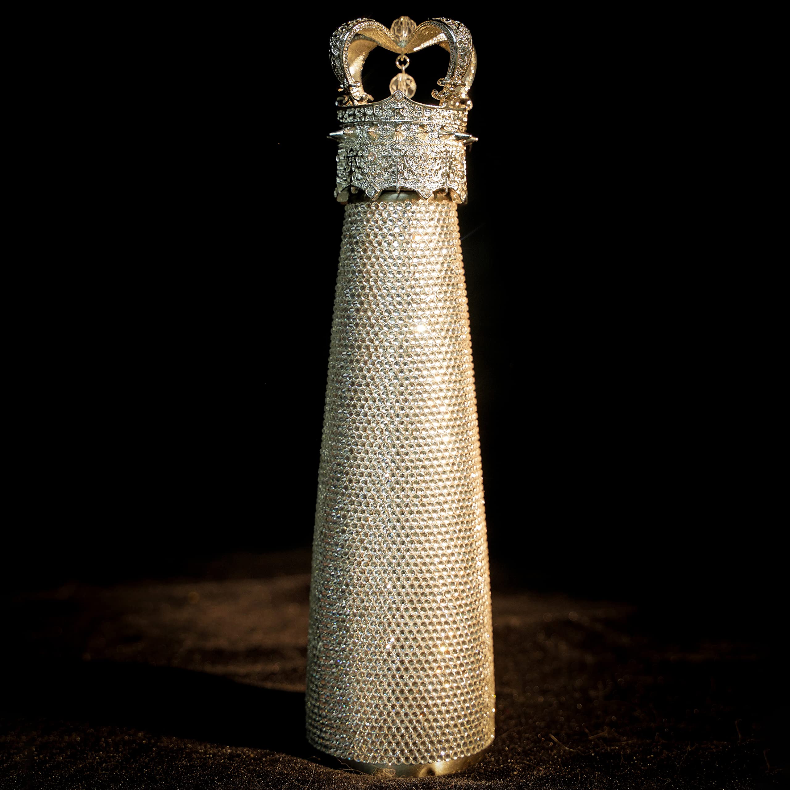 **Sparkling Rhinestone Diamond Water Bottle - Insulated Stainless Steel Reusable Bling Bottle - Aesthetic Princess Gift (Silver) - Perfect for Gym, Office & Travel**