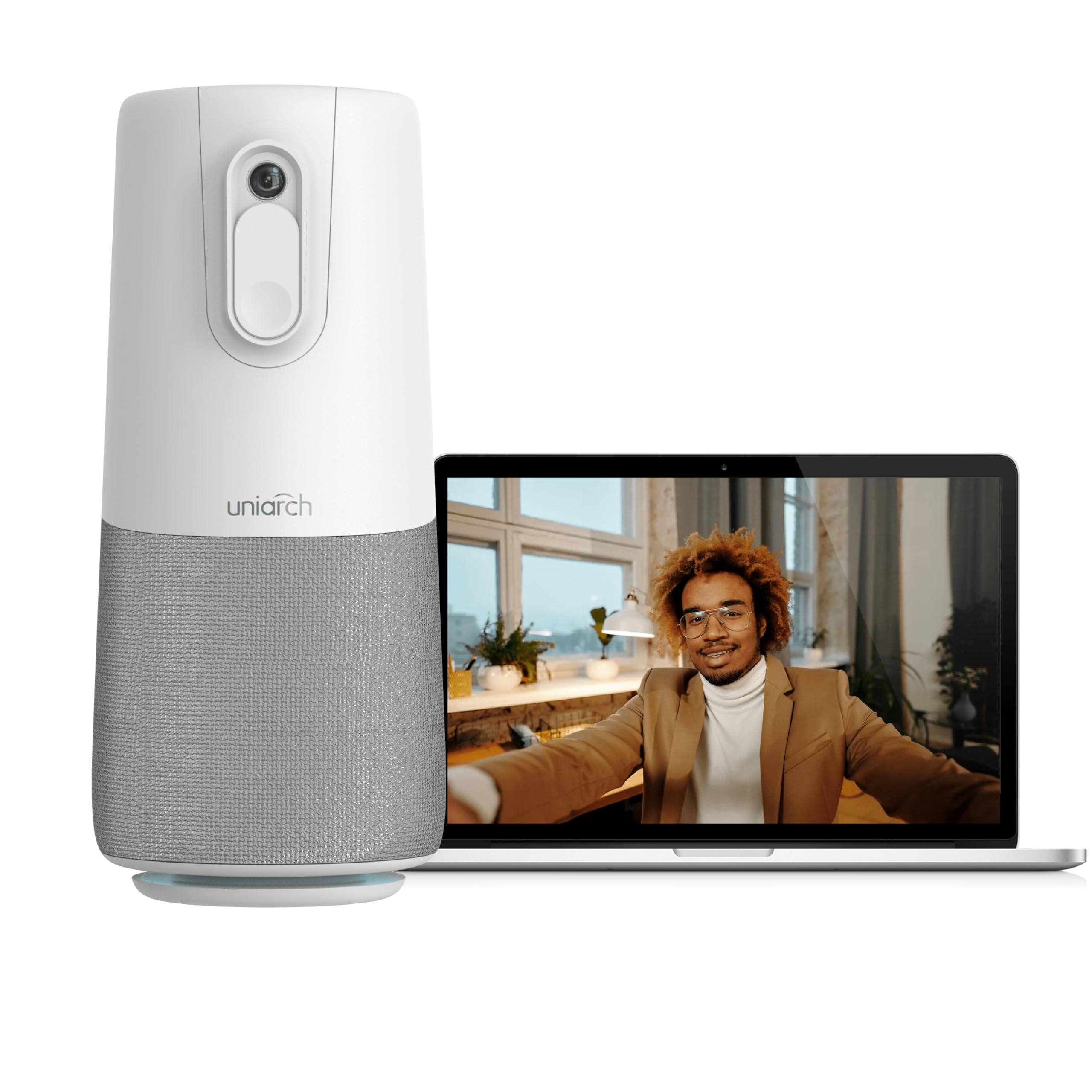 1080p Conference Webcam with Built-in Speaker & Microphone - 90° Wide Angle Video Meeting Camera for Conference Rooms - 16ft Voice Pickup, Privacy Cover - Ideal for Zoom/Teams Meetings, Remote Work & Online Classes