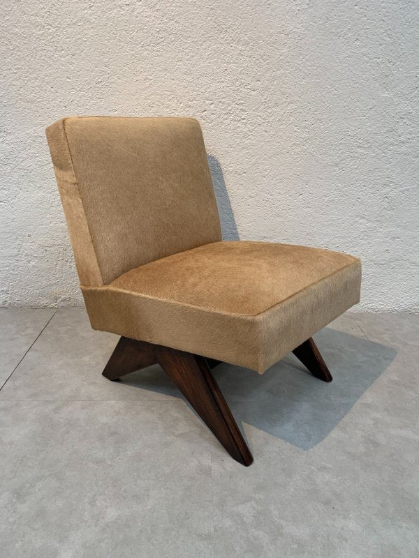 Pierre Jeanneret Mid-Century Modern Sofa Chair | Authentic Chandigarh Chair Replica | Vintage Designer Furniture for Living Room, Lounge & Office