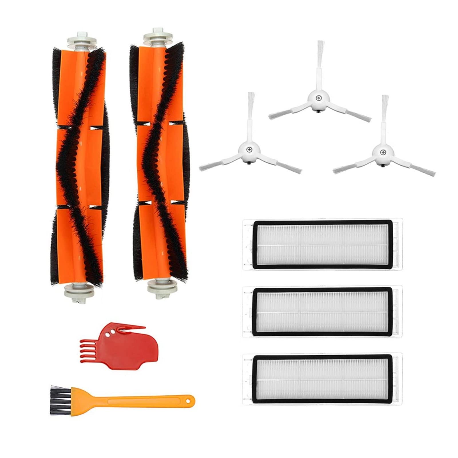 25PCS HEPA Filter & Brush Replacement Kit for Xiaomi MI 1S/Roborock S50 S51 S5 S6 Robot Vacuum - Includes Main Brush, Side Brushes & Accessories (Package 2) | Perfect for Deep Cleaning & Regular Maintenance