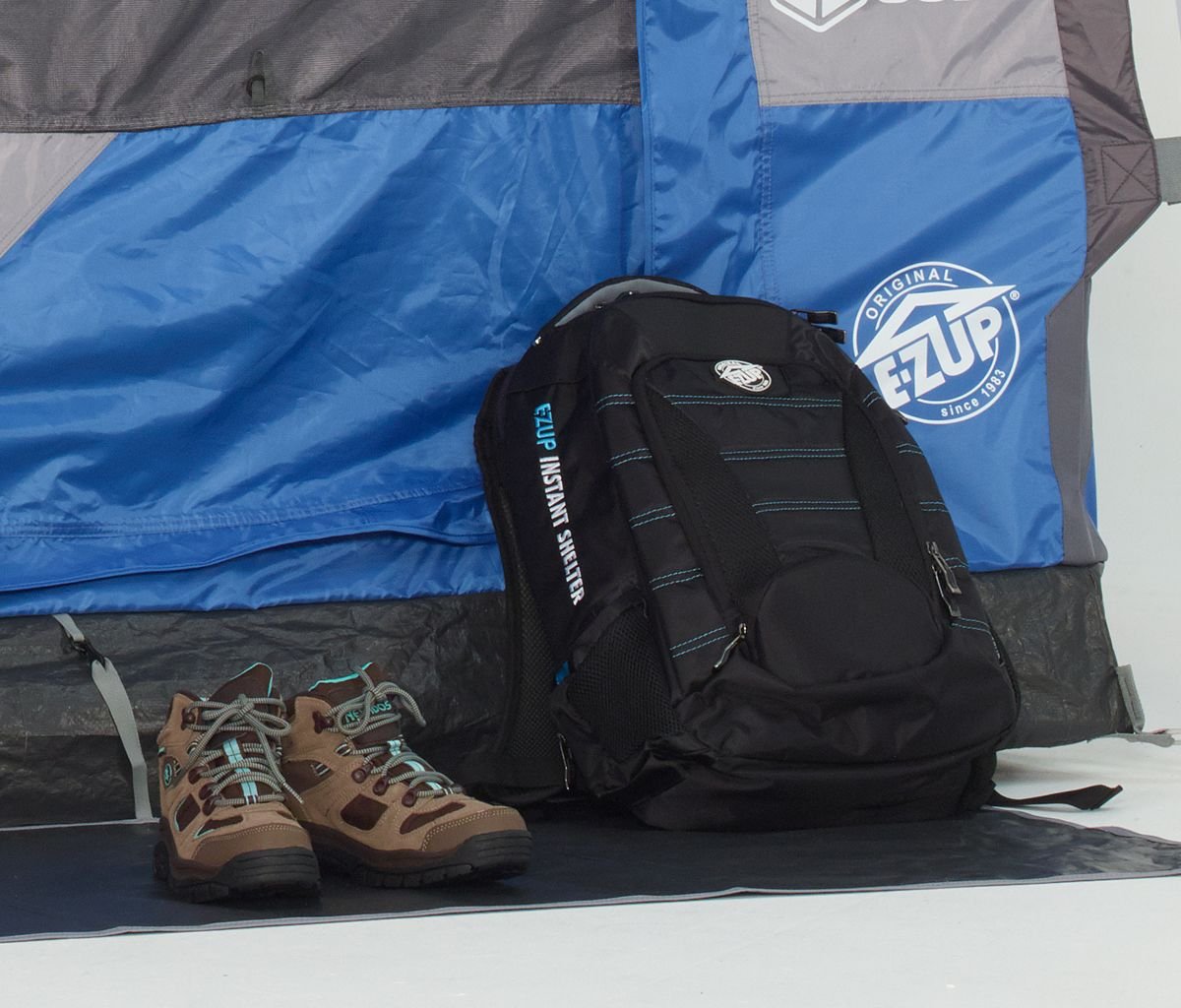 E-Z UP Camping Cube 6.4 - Convert 10' Straight Leg Canopy into Camping Tent - Royal Blue Shelter Accessory (Canopy Not Included) - Perfect for Outdoor Camping, Beach Trips & Tailgating