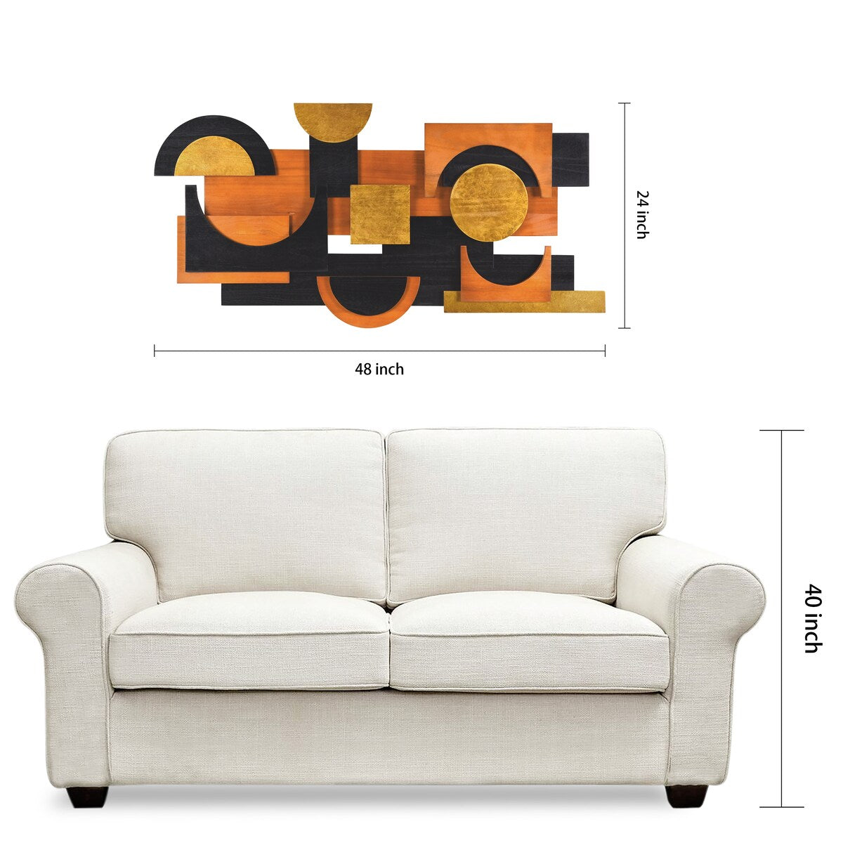 Handmade Amber Embraces I & II Dimensional Solid Wood Wall Art - Unique Home Decor for Living Room, Bedroom & Office