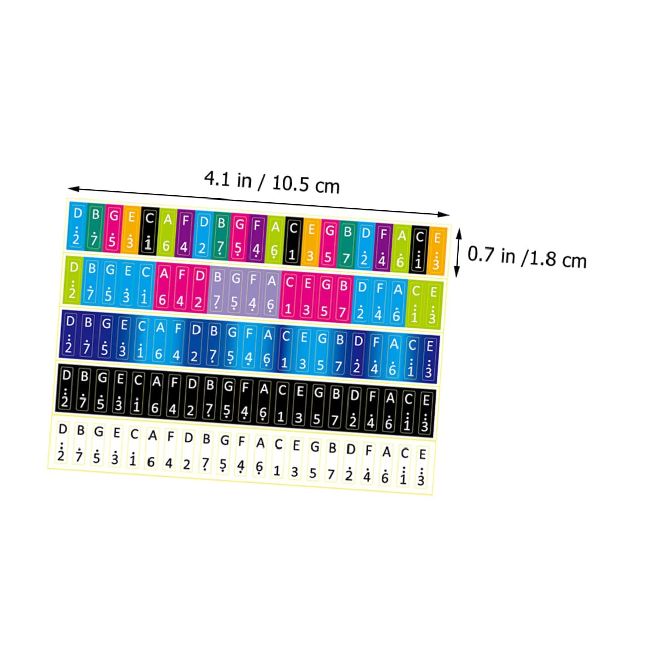 17-Note Kalimba Tab Stickers for Beginners - 5pcs PVC Thumb Piano Stickers with Easy Installation | Perfect for Learning, Practice & Music Education