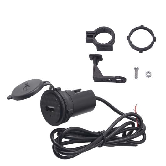 Waterproof Motorcycle USB Charger 9-24V DC Power Socket - Dual Port Fast Charging for Phones & GPS - Ideal for Adventure Riding & Long Road Trips