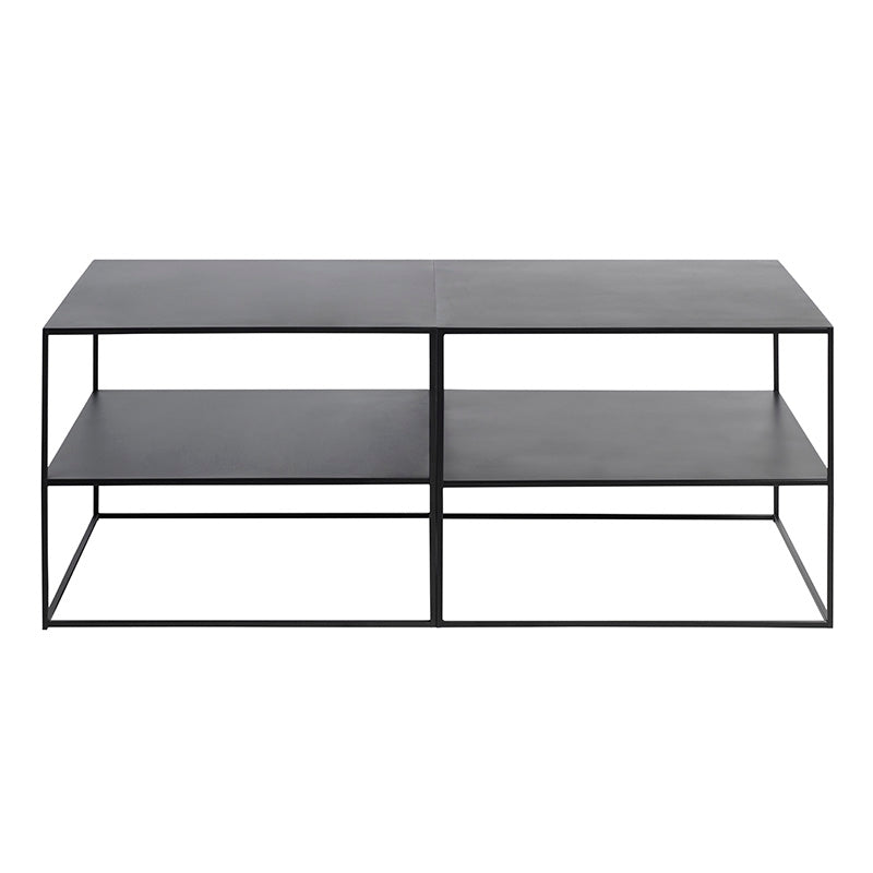 Modern PEBBLE Coffee Table 65x65cm - Square Black Wooden Living Room Furniture for Small Spaces | Perfect for Apartments, Studios & Cozy Home Decor