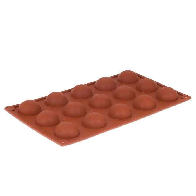 Orange Silicone Half Sphere Bumpers - 15 Pack - Non-Slip, Durable Rubber Feet for Furniture, Electronics, and Appliances - Perfect for Protecting Floors and Reducing Noise