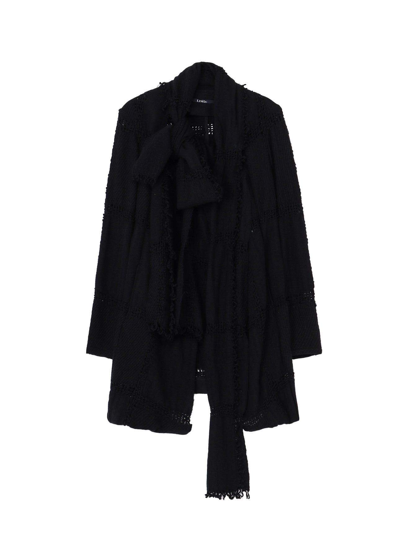 Stylish Block Jacquard Stole Detail Jacket for Women - Perfect for Fall Layering and Evening Outfits