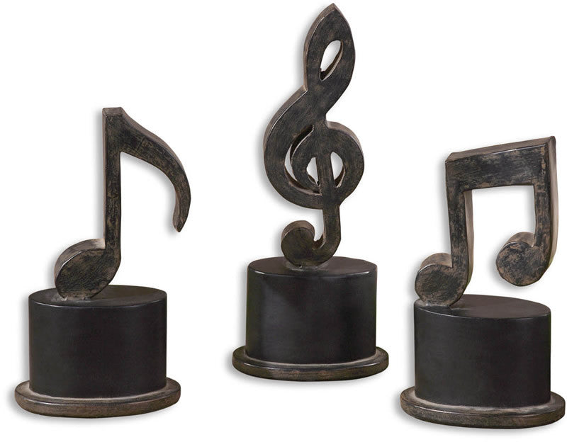 12H Music Notes Table Decorations - Vintage Black Metal Musical Note Centerpieces for Wedding, Party, Home Decor - Perfect for Birthday, Anniversary, Christmas & Dining Room Decorations