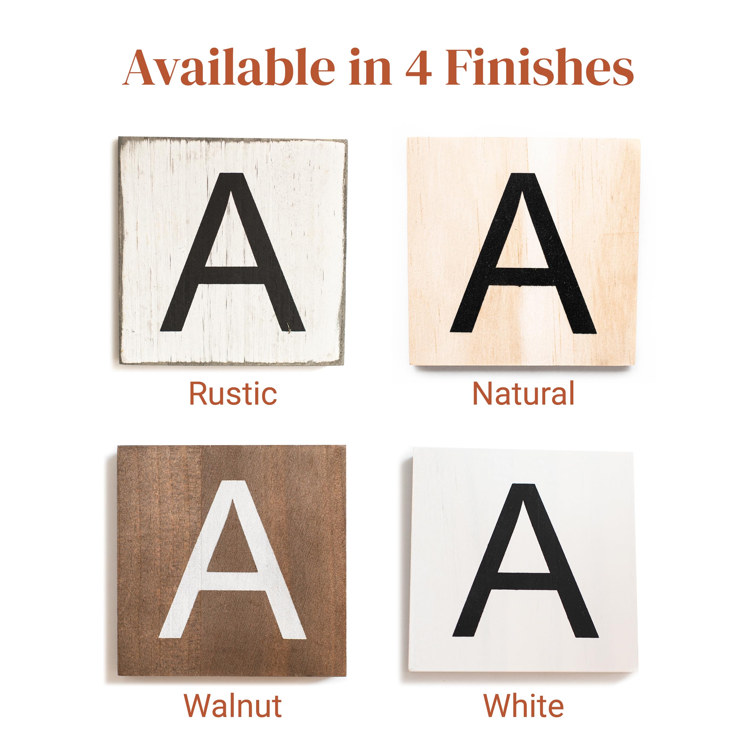 Stiles Letter Tiles - 3.5 Inch Wooden Wall Decor Letters for Home (Letter M) - Perfect for Living Room, Dining Room, Kitchen & Bedroom - Family Signs & Crossword Style Home Decor for Cozy Spaces