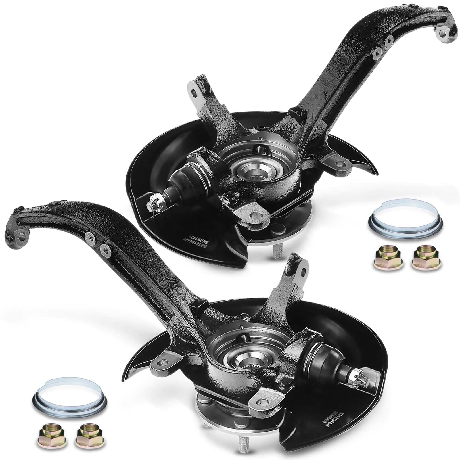 Premium Pair of Front Steering Knuckle & Wheel Bearing Hub Assemblies for 2003-2007 Honda Accord (Automatic Transmission) - Left & Right Side | Durable Replacement Parts for Smooth Ride & Enhanced Vehicle Control