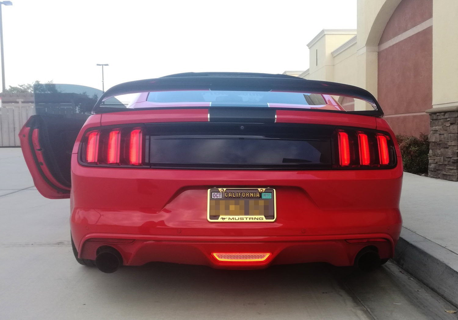 15-17 Ford Mustang Euro Style 3-in-1 LED Rear Fog Light with Brake & Reverse Light - High Visibility Safety Upgrade for Night Driving & Bad Weather Conditions