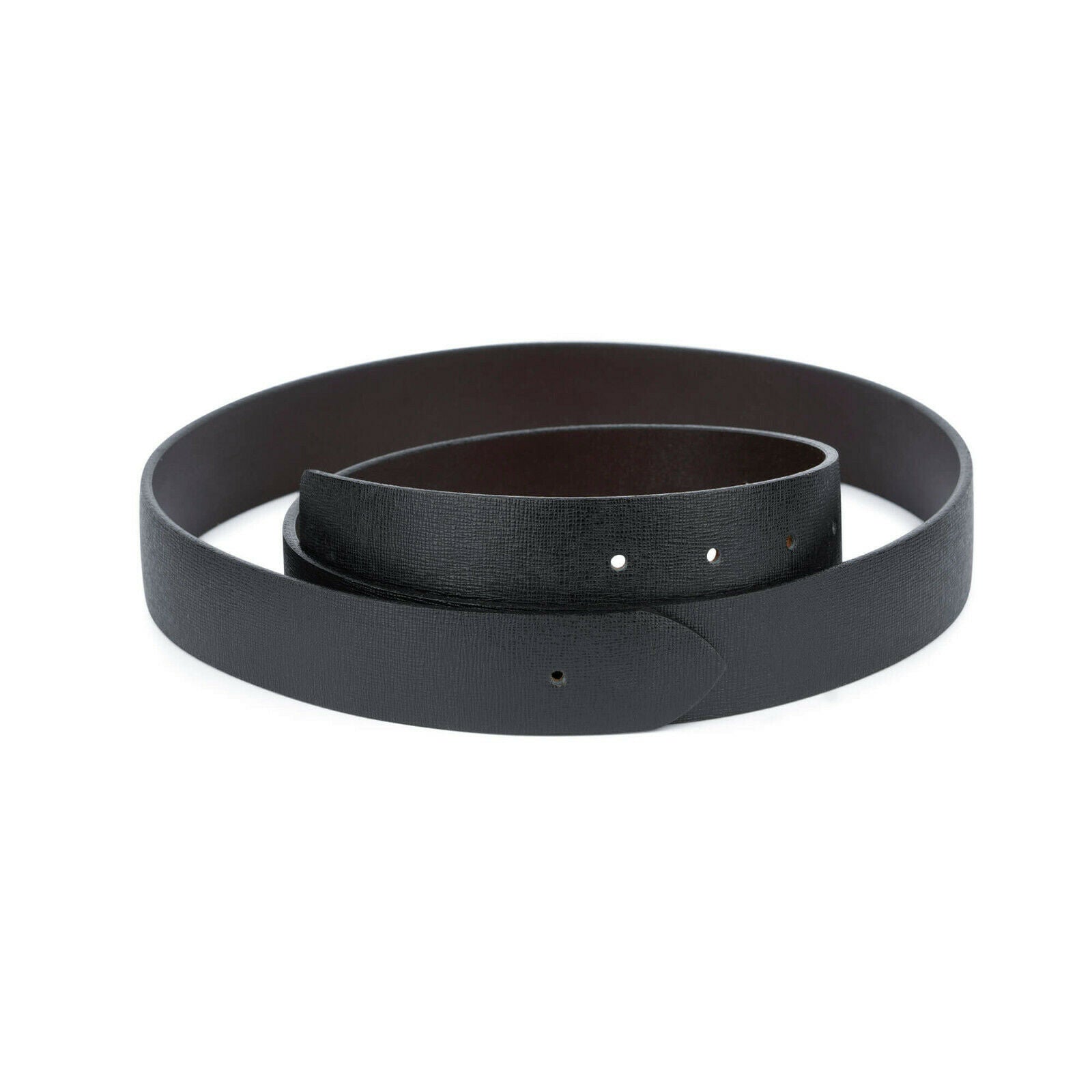 Reversible Men's Belt Strap for Fendi Buckle - 35mm Saffiano Leather in Black & Brown | Dress Up or Casual Wear for Office, Parties & Everyday Use
