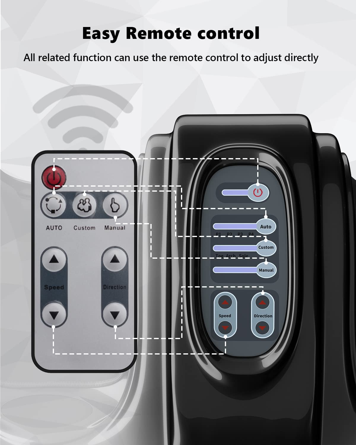 ARLIME Shiatsu Foot Massager with Heat & Remote - Deep Kneading & Rolling for Plantar Fasciitis, Calf Pain Relief, Improves Blood Circulation - Perfect for Home, Office & Post-Workout Recovery