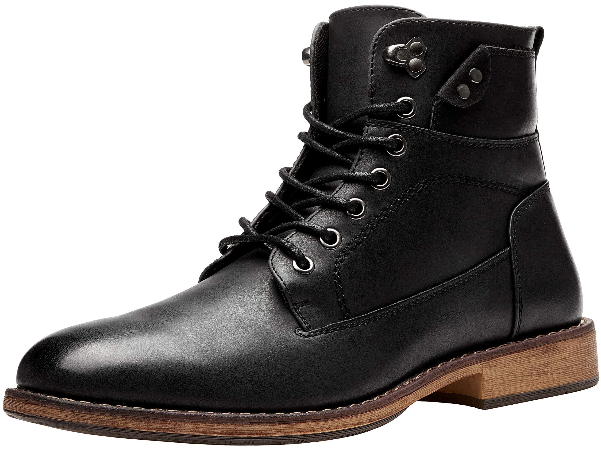 Vostey Men's Casual Motorcycle Combat Ankle Dress Boots - Stylish & Durable Footwear for Outdoor Adventures, Work & Everyday Wear