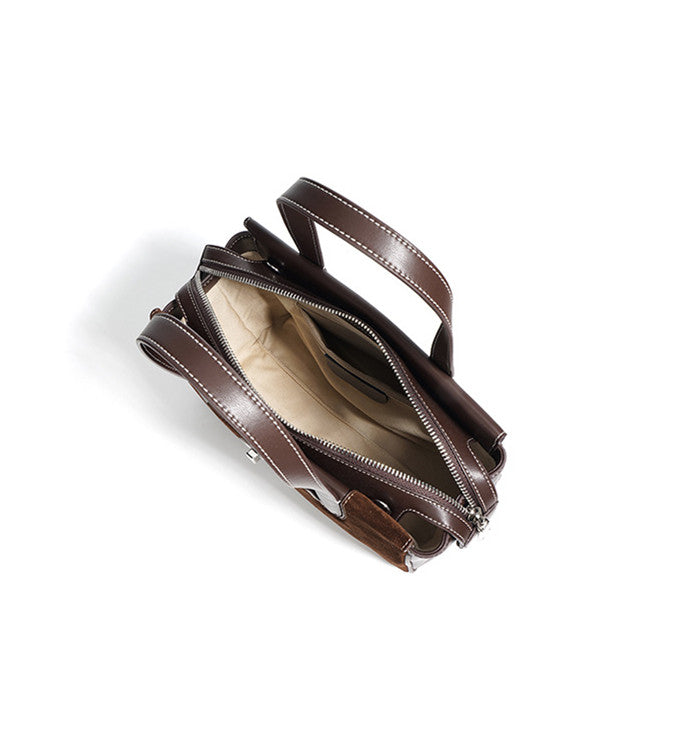 Premium Suede Leather Work Bag for Women & Men - Durable & Stylish Laptop Briefcase for Office, Business, Travel & Commuting