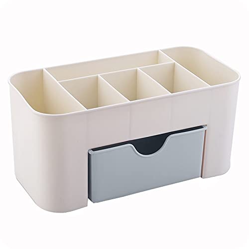 Blue Cosmetic Storage Box & Organizer - Plastic Makeup Drawer for Office, Dressing Table & Jewelry | Desktop Organizer for Cosmetics, Stationery & Sundries | Perfect for Girls' Room & Beauty Routine