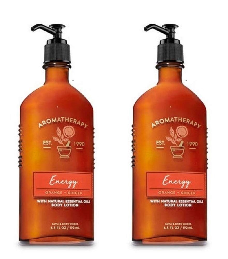 Bath & Body Works Aromatherapy Energy Orange Ginger Body Lotion - 6.5 Fl Oz (2-Pack) | Moisturizing & Uplifting Scent for Daily Use, Spa Days & Self-Care Routines