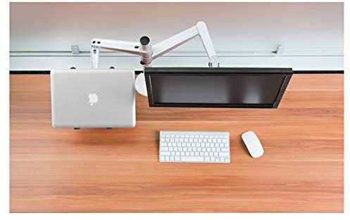 Adjustable 3 in 1 Stand for Laptop, Monitor & Tablet - 360° Rotating, Height Adjustable VESA Mount - Perfect for Home Office, Gaming & Multi-Screen Workstations