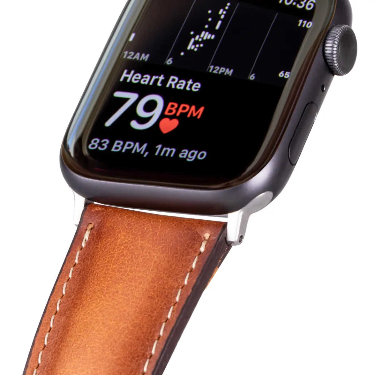 Premium Burnished Brown Leather Strap for Apple Watch - Classic & Stylish Replacement Band for Work, Gym & Everyday Wear