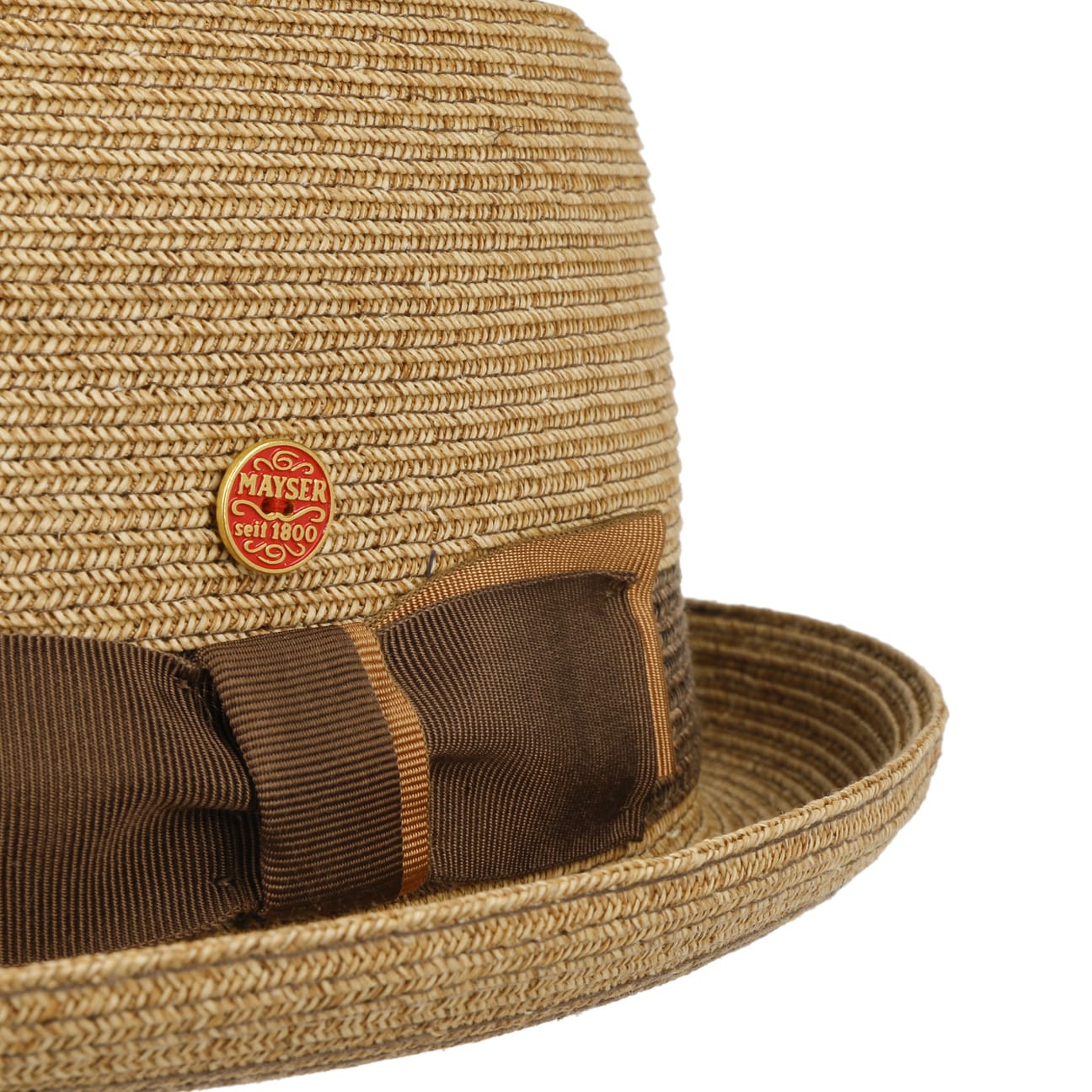 Stylish Gareth Classic Pork Pie Straw Hat by Mayser - Perfect for Summer Outfits, Beach Vacations & Outdoor Events