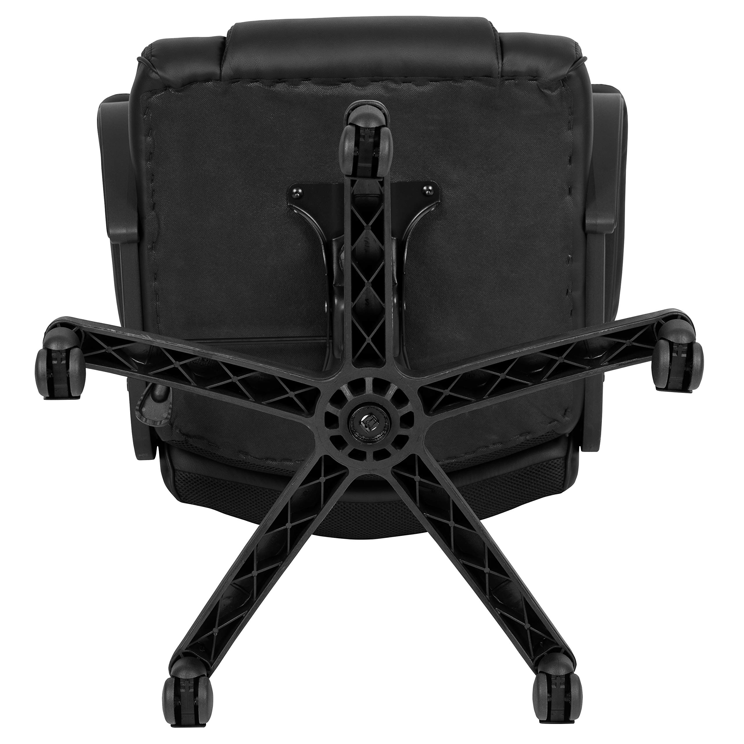 EMMA + OLIVER Big & Tall 400 lb Capacity Black LeatherSoft Executive Office Chair - Heavy Duty Ergonomic Desk Chair for Home & Office Workspaces