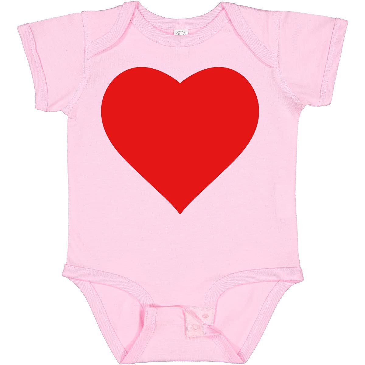 Inktastic Red Heart Baby Bodysuit - Soft Cotton Infant Onesie for Newborns & Toddlers - Perfect for Valentine's Day, Family Photos & Everyday Wear