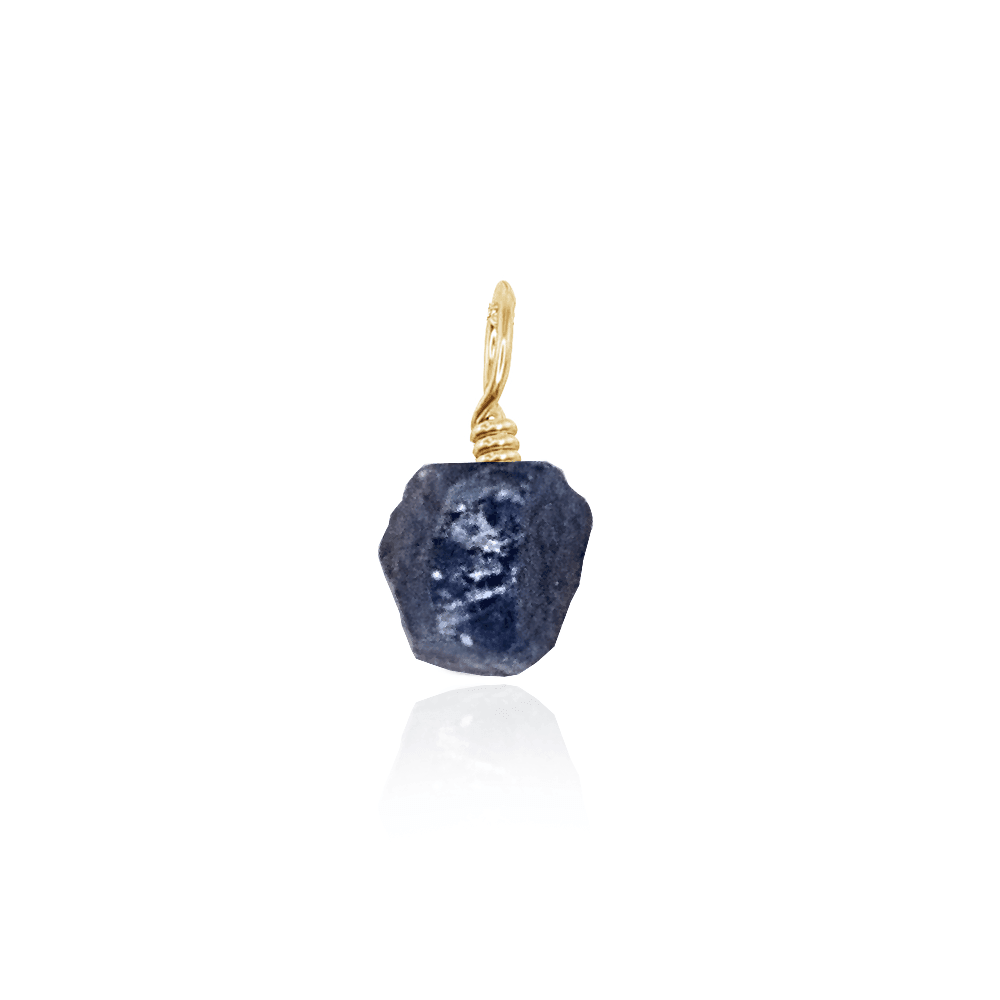 Natural Tiny Raw Sapphire Crystal Pendant Necklace - Uncut Gemstone Jewelry for Women, Boho Chic & Spiritual Healing | Perfect for Meditation, Yoga & Everyday Wear