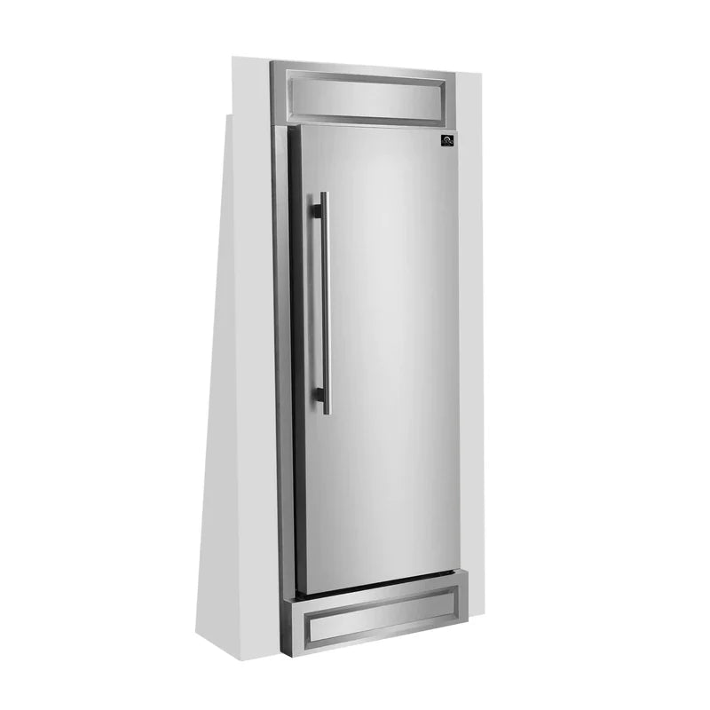 32 Inch Built-In Convertible Refrigerator/Freezer with Decorative Grill Trim - 13.6 cu.ft Right Swing FFFFD1722 32RS | Perfect for Modern Kitchens, Open-Concept Homes & Entertaining Spaces