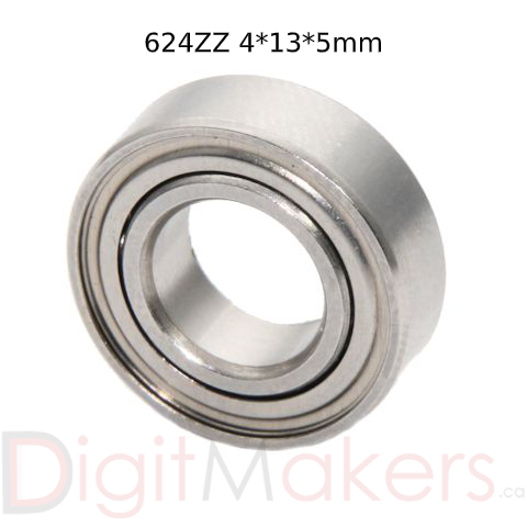 High-Quality 624ZZ Ball Bearings - 4x13x5mm Miniature Deep Groove Bearings for Skateboards, Fidget Spinners, and DIY Projects
