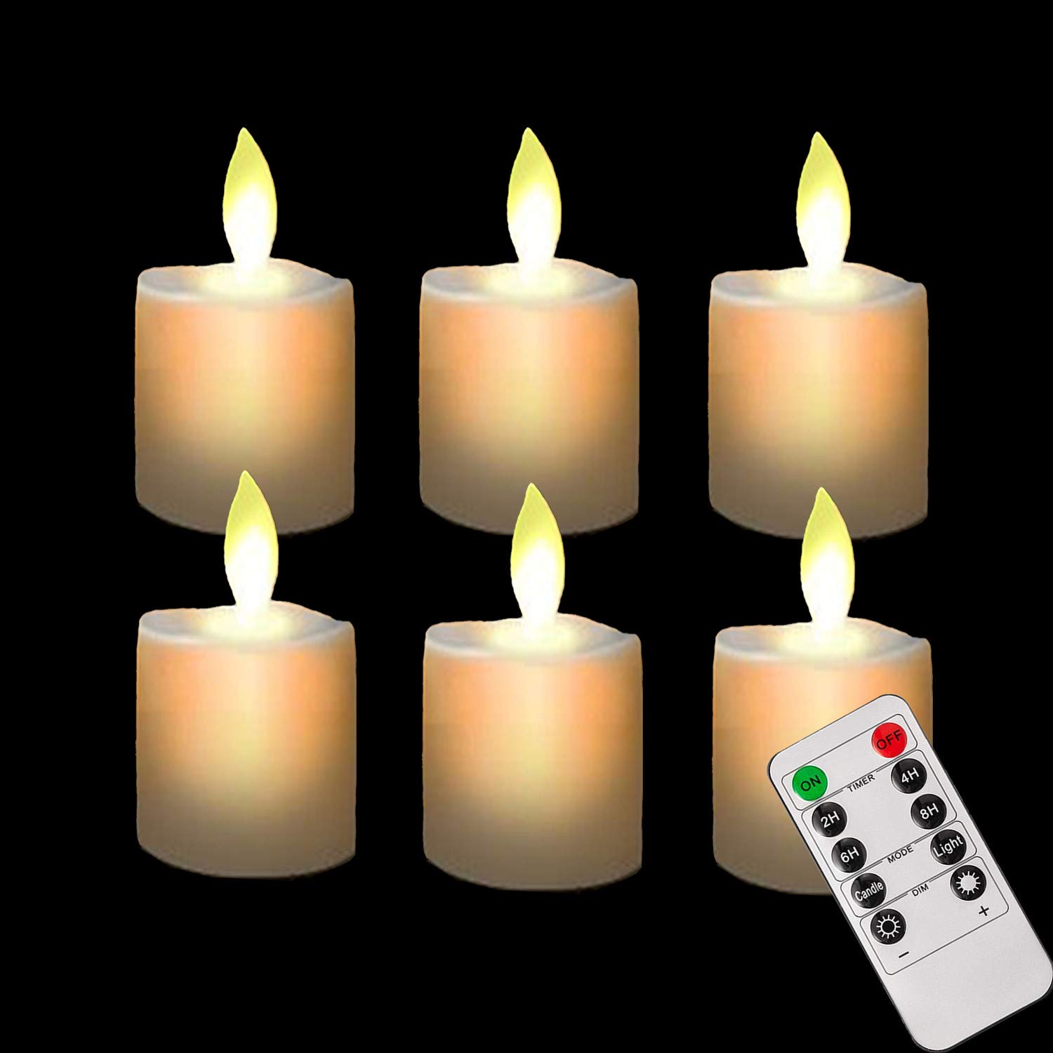 Battery Operated LED Tea Lights - Flameless Flickering Candles with Timer for Wedding, Party & Home Decor | Indoor Outdoor Decorative Lighting | Romantic Ambiance, Table Centerpieces, Holiday Decorations