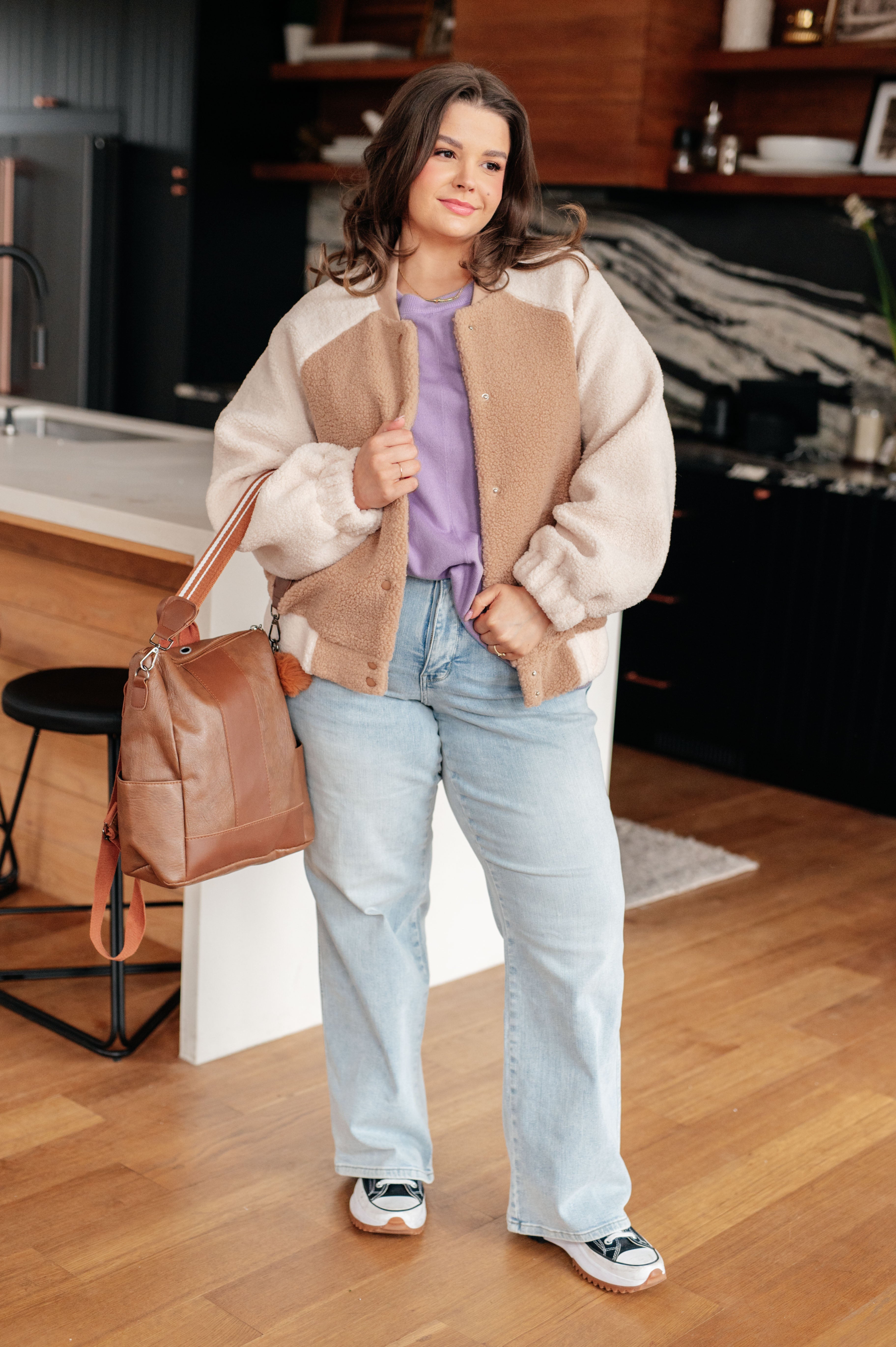 Lilac Whisper Dolman Sleeve Women's Tunic Top | Flowy Casual Blouse for Spring & Summer | Perfect for Office, Date Night & Weekend Outings