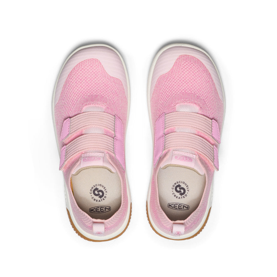 KNX Knit Double Strap Big Kids' Sneakers - Giggle Pink & Moonlite Mauve | Comfortable School Shoes for Girls, Playground & Everyday Wear