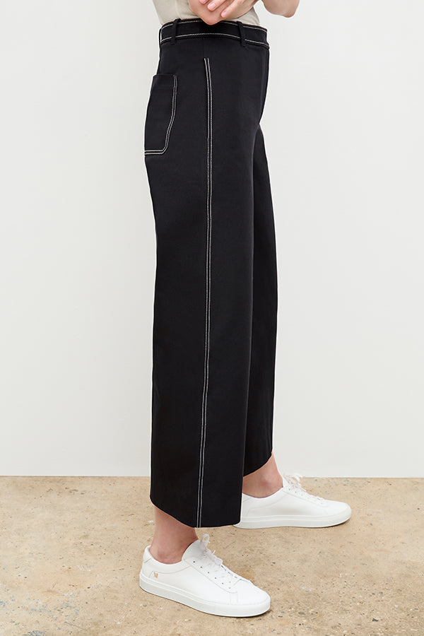 Abby Jean Contrast Stitch Eco-Friendly Denim Jeans - Black | Sustainable Fashion for Casual Wear & Everyday Outfits