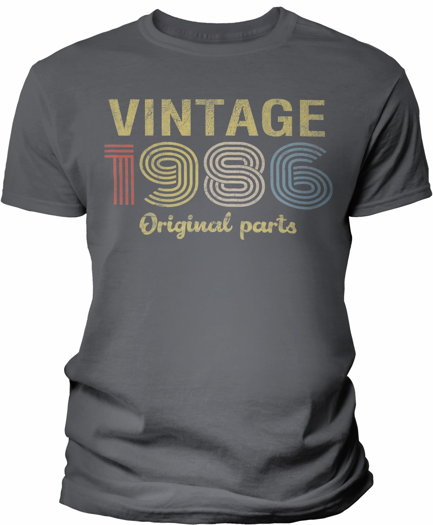 Vintage 1986 Retro 39th Birthday Gift T-Shirt for Men - Original Parts Design - Perfect for 39th Birthday Parties & Nostalgic Celebrations